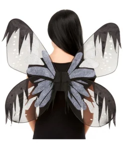 Smiffys Ailes De Papillon De Nuit Grises 65 Cm