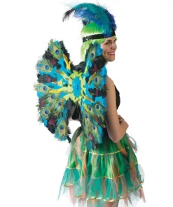 Ailes En Plumes De Paon Pour Femme