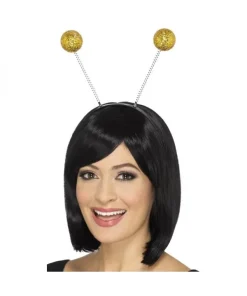 Smiffys Antennes Boules Pailletées Or