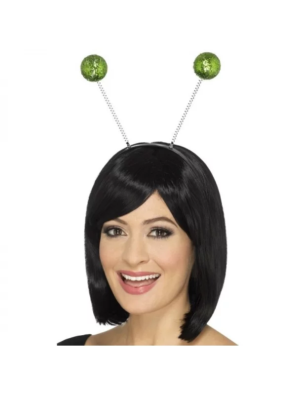 Smiffys Antennes Boules Pailletées Vert 1 Smiffys Antennes Boules Pailletées Vert