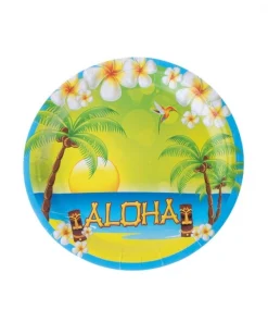 ESPA - Funny Fashion Assiettes En Carton Aloha (23 Cm)