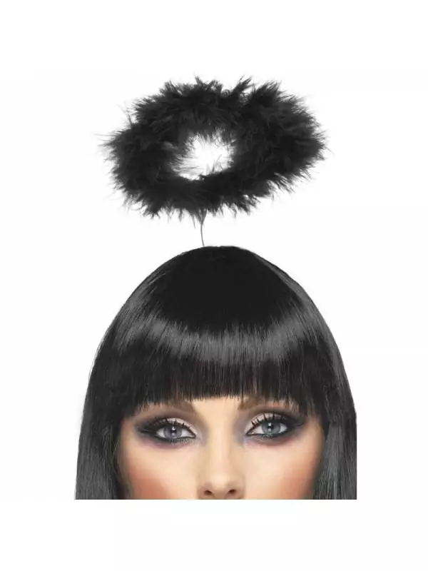 Smiffys Auréole Ange Déchu Marabout Noir 2 Smiffys Auréole Ange Déchu Marabout Noir – Image 2