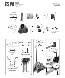 ESPA - Funny Fashion Automate Faucheuse 194 Cm Animé Avec Lanterne -Mon deguisement Magasin automate de fantome lumineux de194 cm 3