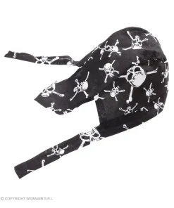 WIDMANN Bandana Pirate Noir Et Blanc, Tête De Mort