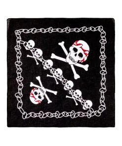 WIDMANN Bandana Tête De Mort (55x55 Cm) -Mon deguisement Magasin bandana tete de mort 55x55 cm 2