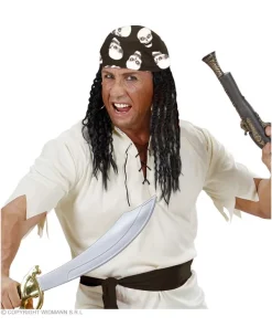 WIDMANN Bandana Tête De Mort Noir Et Blanc - 55x55 Cm - 100% Cotton