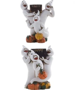 Bougeoir Halloween Avec Fantôme Et Citrouilles