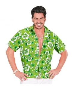 WIDMANN Chemise Hawaïenne Verte Homme (M/L Au XXL) -Mon deguisement Magasin chemise hawaienne verte homme ml au xxl 3