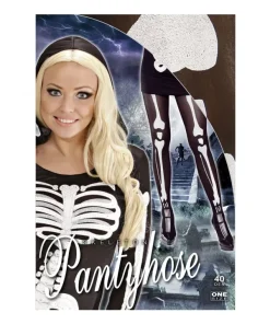 WIDMANN Collant Squelette Femme 40 DEN - -Mon deguisement Magasin collant squelette femme 40 den 1 2