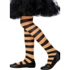 Smiffys Collants Sorcière Enfant Orange/noir 8/12 Ans