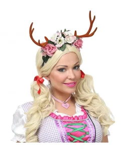 WIDMANN Cornes De Cerfs Avec Fleurs -Mon deguisement Magasin cornes de cerfs avec fleurs 2