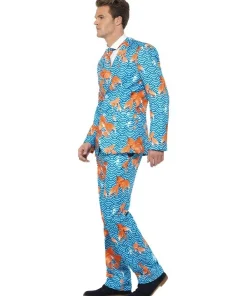 Smiffys Costume Homme, Motif Poissons Rouges (veste, Pantalon, Cravate) -Mon deguisement Magasin costume homme motif poissons rouges veste pantalon cravate 3