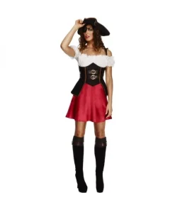 Smiffys Déguisement Pirate Femme (Robe, Jupon Attaché, Chapeau Et Couvre-bottes) -Mon deguisement Magasin costume jeune femme pirate 10 2