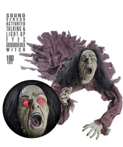Mon deguisement Magasin -Mon deguisement Magasin decoration d halloween sorciere animee de 160 cm avec sons et lumieres 1