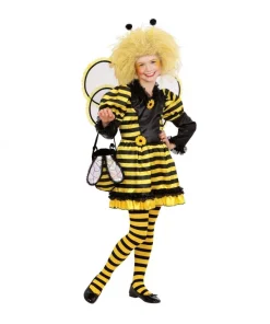 WIDMANN Déguisement Abeille Fille, Jaune Et Noir (robe, Ailes, Antennes)