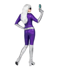 WIDMANN Déguisement Alien Femme Violet Et Argent (combinaison, Ceinture, Gants) 5 WIDMANN Déguisement Alien Femme Violet Et Argent (combinaison, Ceinture, Gants) -Mon deguisement Magasin deguisement alien femme violet et argent combinaison ceinture gants 2