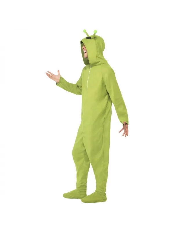 Smiffys Déguisement Alien Vert Adulte (combinaison Avec Capuche) 2 Smiffys Déguisement Alien Vert Adulte (combinaison Avec Capuche) – Image 2