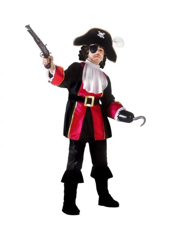 WIDMANN Déguisement Capitaine Pirate Garçon (veste, Jabots, Pantalon Avec Surbottes, Ceinture, Chapeau, Cache-œil) 1 WIDMANN Déguisement Capitaine Pirate Garçon (veste, Jabots, Pantalon Avec Surbottes, Ceinture, Chapeau, Cache-œil)