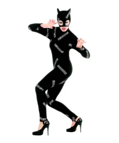 WIDMANN Déguisement Cat Girl, Noir (combinaison Et Masque)