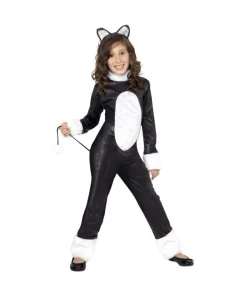 Smiffys Déguisement Chat Noir Et Blanc (combinaison Pantalon, Queue Et Serre-tête)