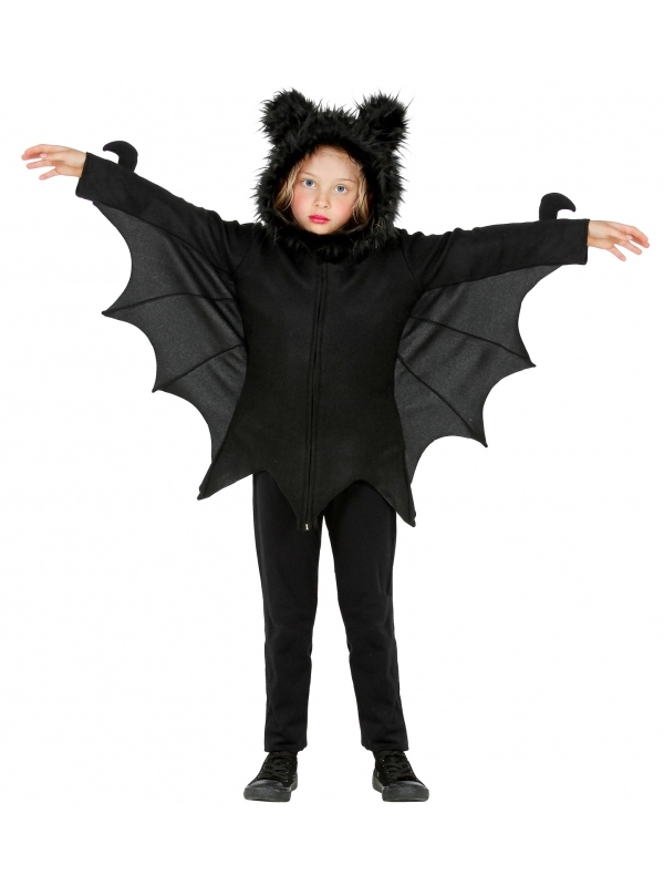 WIDMANN Déguisement Chauve-Souris Enfant (poncho Avec Ailes Et Capuche) 1 WIDMANN Déguisement Chauve-Souris Enfant (poncho Avec Ailes Et Capuche)