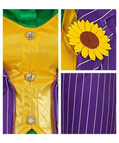 WIDMANN Déguisement Clown Maléfique Femme Violet Et Jaune (veste Avec Chemise Et Gilet, Pantalon, Gants) -Mon deguisement Magasin deguisement clown malefique femme violet et jaune veste avec chemise et gilet pantalon gants 3