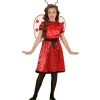 WIDMANN Déguisement Coccinelle Fille Rouge Et Noir (robe, Jupon, Ceinture Avec Noeud, Ailes, Antennes)