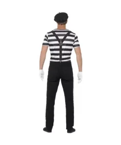 Smiffys Déguisement D'Artiste Mime Homme (haut, Bretelles, Gants, Béret, Maquillage) -Mon deguisement Magasin deguisement d artiste mime homme haut bretelles gants beret maquillage 2