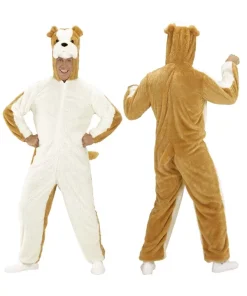 WIDMANN Déguisement De Chien Bulldog, Adulte (combinaison à Capuche Avec Masque)
