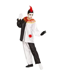 WIDMANN Déguisement De Pierrot Noir Et Blanc Femme (casaque Avec Collar, Pantalon, Bonnet) -Mon deguisement Magasin deguisement de pierrot noir et blanc femme casaque avec collar pantalon bonnet 2