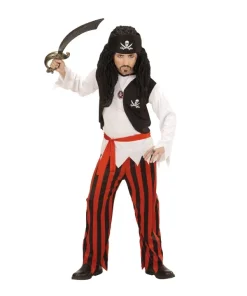 WIDMANN Déguisement De Pirate Garçon Rouge Et Blanc Pas Cher