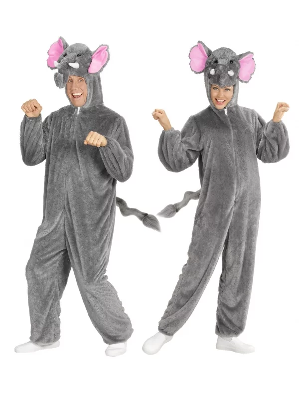 WIDMANN Déguisement Eléphant Gris, Adulte (combinaison à Capuche Avec Masque) 1 WIDMANN Déguisement Eléphant Gris, Adulte (combinaison à Capuche Avec Masque)