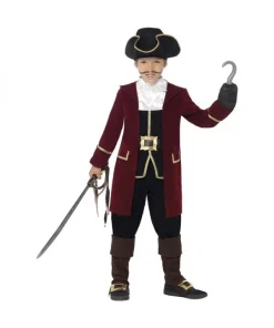Smiffys Déguisement Enfant Capitaine Pirate Luxe (Veste, Gilet, Pantalon, Foulard Et Chapeau)