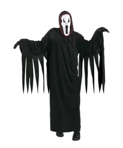 WIDMANN Déguisement Fantôme Noir, Mixte, Enfant (tunique, Ceinture, Masque Avec Capuche)