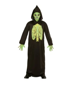 WIDMANN Déguisement Fantôme Toxique Noir Et Vert Enfant (tunique à Capuche)