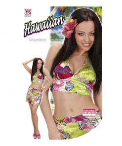 WIDMANN Déguisement Hawaïenne Femme (tope Et Jupe) -Mon deguisement Magasin deguisement hawaienne femme tope et jupe 2