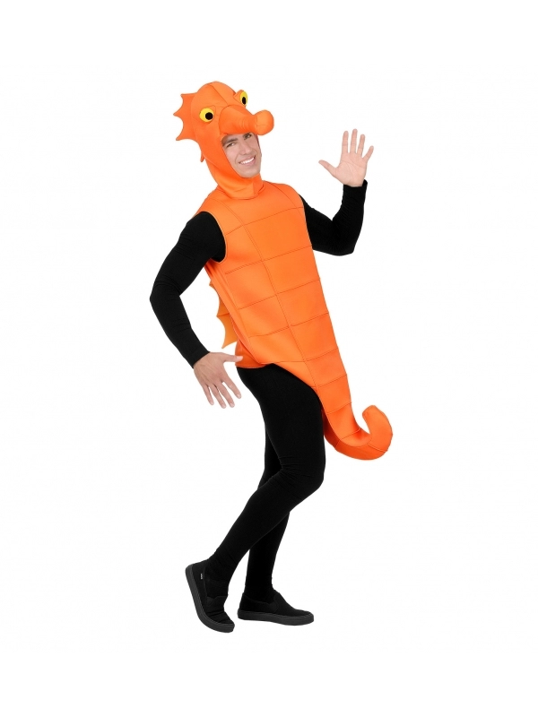 WIDMANN Déguisement Hippocampe Orange Pour Adulte 2 WIDMANN Déguisement Hippocampe Orange Pour Adulte – Image 2