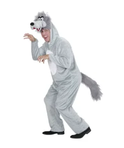 WIDMANN Déguisement Loup Adulte Mixte ( Combinaison à Capuche Avec Masque) -Mon deguisement Magasin deguisement loup adulte mixte combinaison a capuche avec masque 3
