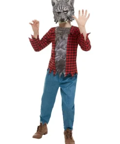 Smiffys Déguisement Loup-Garou, Garçon, Rouge (chemise Avec Buste, Pantalon Et Masque)