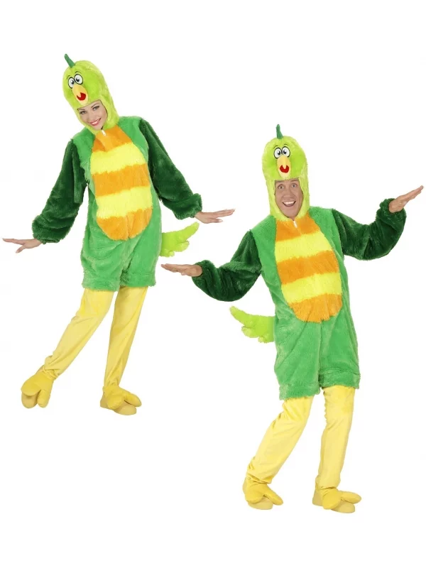 WIDMANN Déguisement Oiseau Vert Adulte En Peluche (combinaison à Capuche/masque) 1 WIDMANN Déguisement Oiseau Vert Adulte En Peluche (combinaison à Capuche/masque)