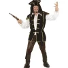 WIDMANN Déguisement Pirate Capitaine Homme (chemise Avec Veston, Pantalon, Ceinture, Chapeau à Plumes, Couvre-bottes)