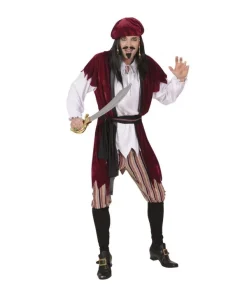 WIDMANN Déguisement Pirate Des Caraïbes Homme (chemise Avec Gilet, Pantalon, Ceinture, Bandeau)