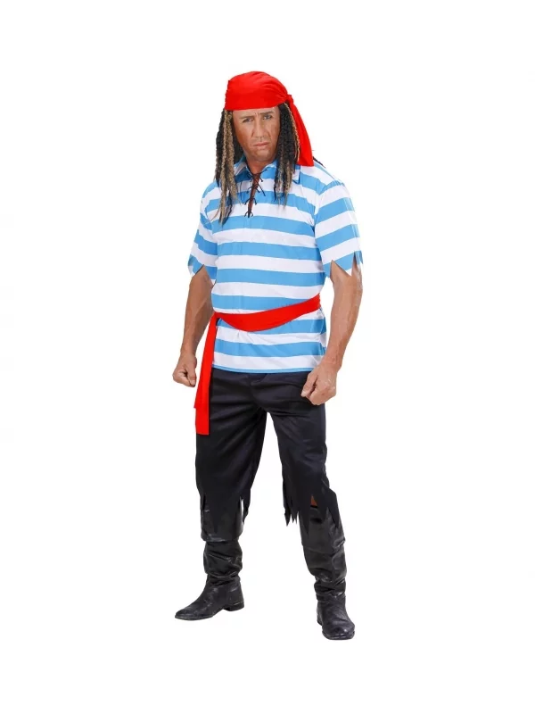 WIDMANN Déguisement Pirate Des Caraïbes Homme (chemise, Pantalon, Ceinture, Bandana) 3 WIDMANN Déguisement Pirate Des Caraïbes Homme (chemise, Pantalon, Ceinture, Bandana) – Image 3