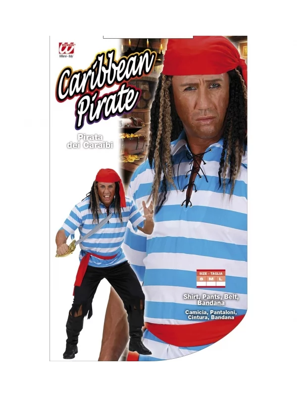 WIDMANN Déguisement Pirate Des Caraïbes Homme (chemise, Pantalon, Ceinture, Bandana) 5 WIDMANN Déguisement Pirate Des Caraïbes Homme (chemise, Pantalon, Ceinture, Bandana) – Image 5