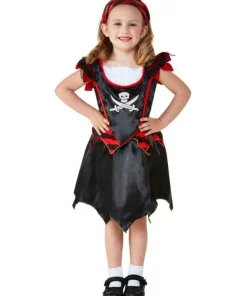 Smiffys Déguisement Pirate Fille - 1 Au 4 Ans (robe Tête De Mort & Bandana)