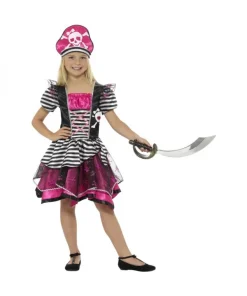 Smiffys Déguisement Pirate, Fille, Rose Et Noir (robe Et Coiffe)