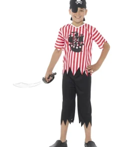 Smiffys Déguisement Pirate Garçon (haut, Pantalon, Bandana Et Cache-oeil)