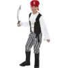 Smiffys Déguisement Pirate Garçon Noir Et Blanc (chemise, Pantalon, Sur-bottes, Foulard, Ceinture)