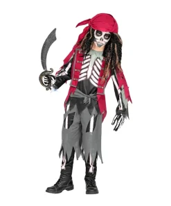 WIDMANN Déguisement Pirate Squelette Garçon (chemise Avec Veste Et Ceinture, Pantalon Et Bandana)