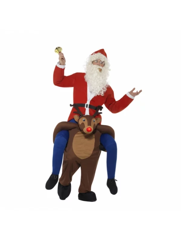 Smiffys Déguisement Porté Père Noël Sur Renne Adulte (combinaison) 3 Smiffys Déguisement Porté Père Noël Sur Renne Adulte (combinaison) – Image 3